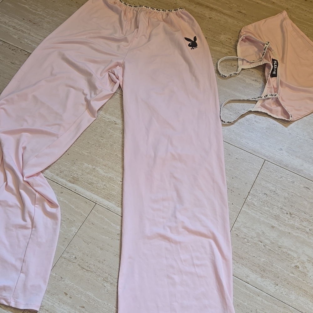 PLAYBOY Rare Pink Pajama/Lounge Set - Picture 11 of 13